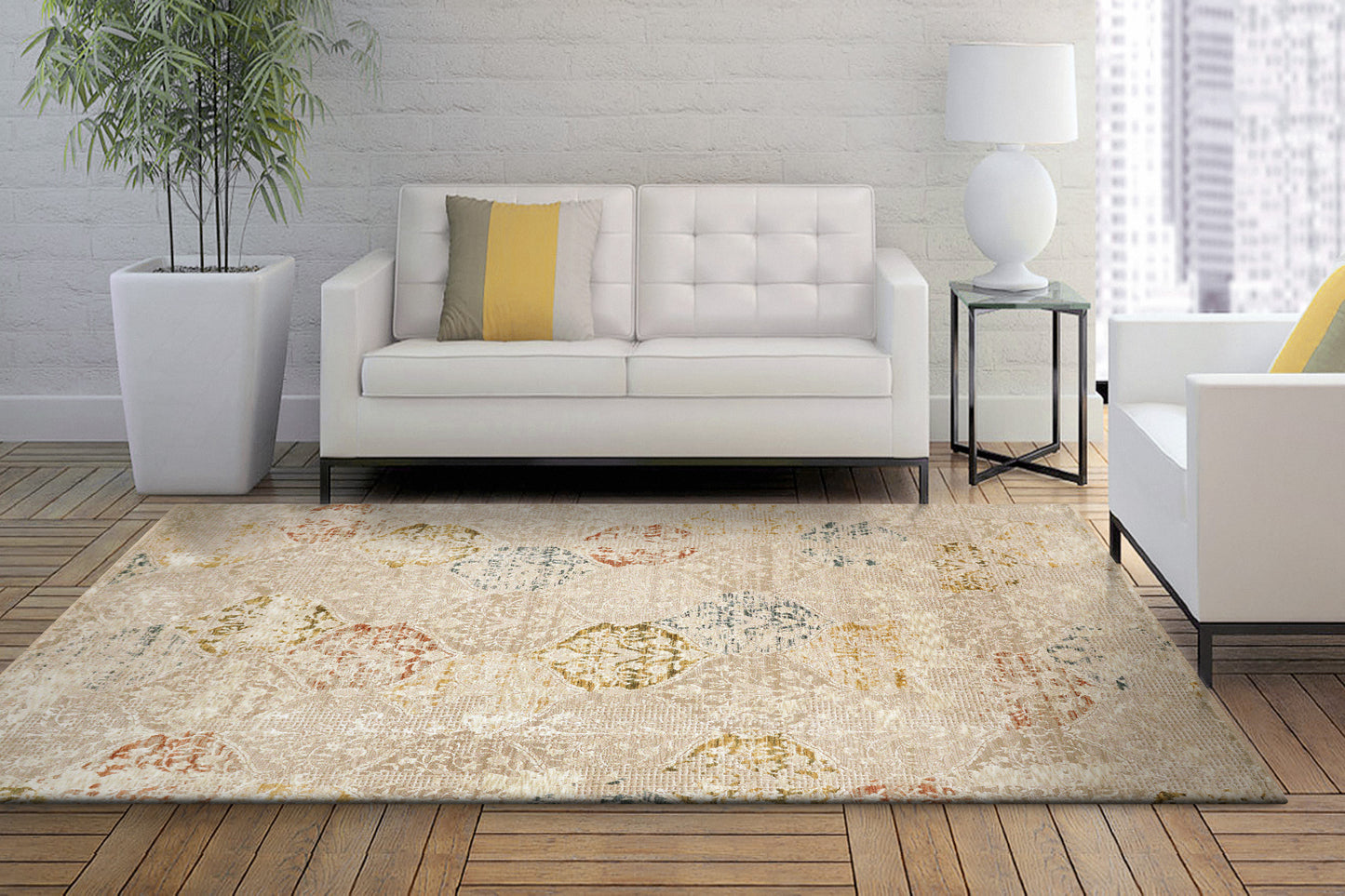 Dynamic Rugs Hudson  Beige Multi  Transitional