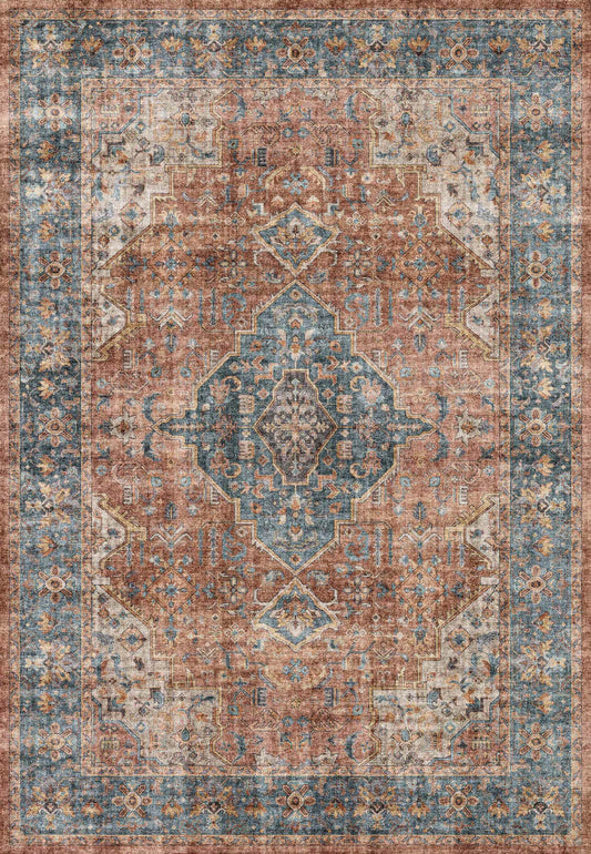Dynamic Rugs Elise  Red Blue Beige  Traditional