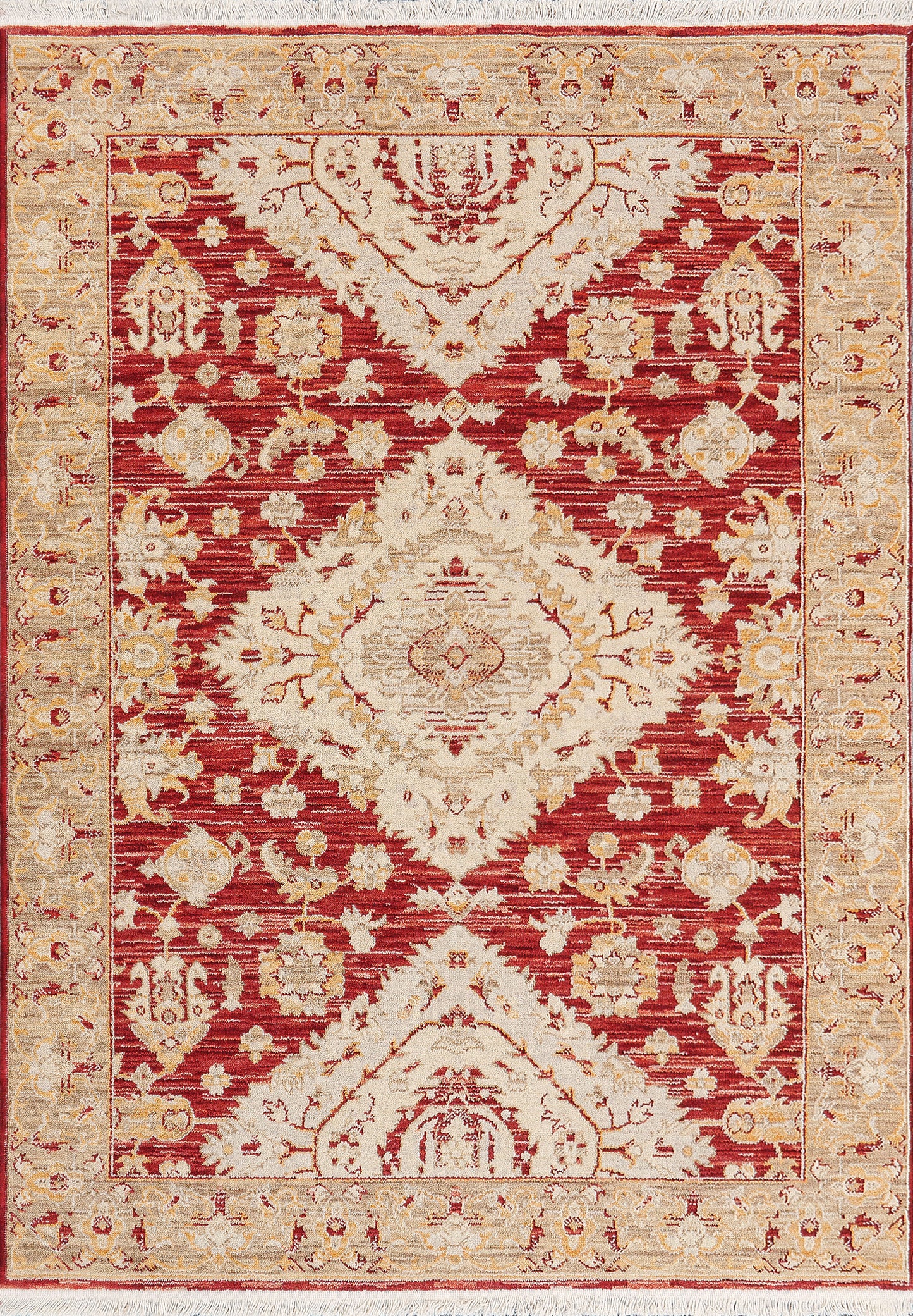 Dynamic Rugs Wade  Red Beige Multi  Traditional