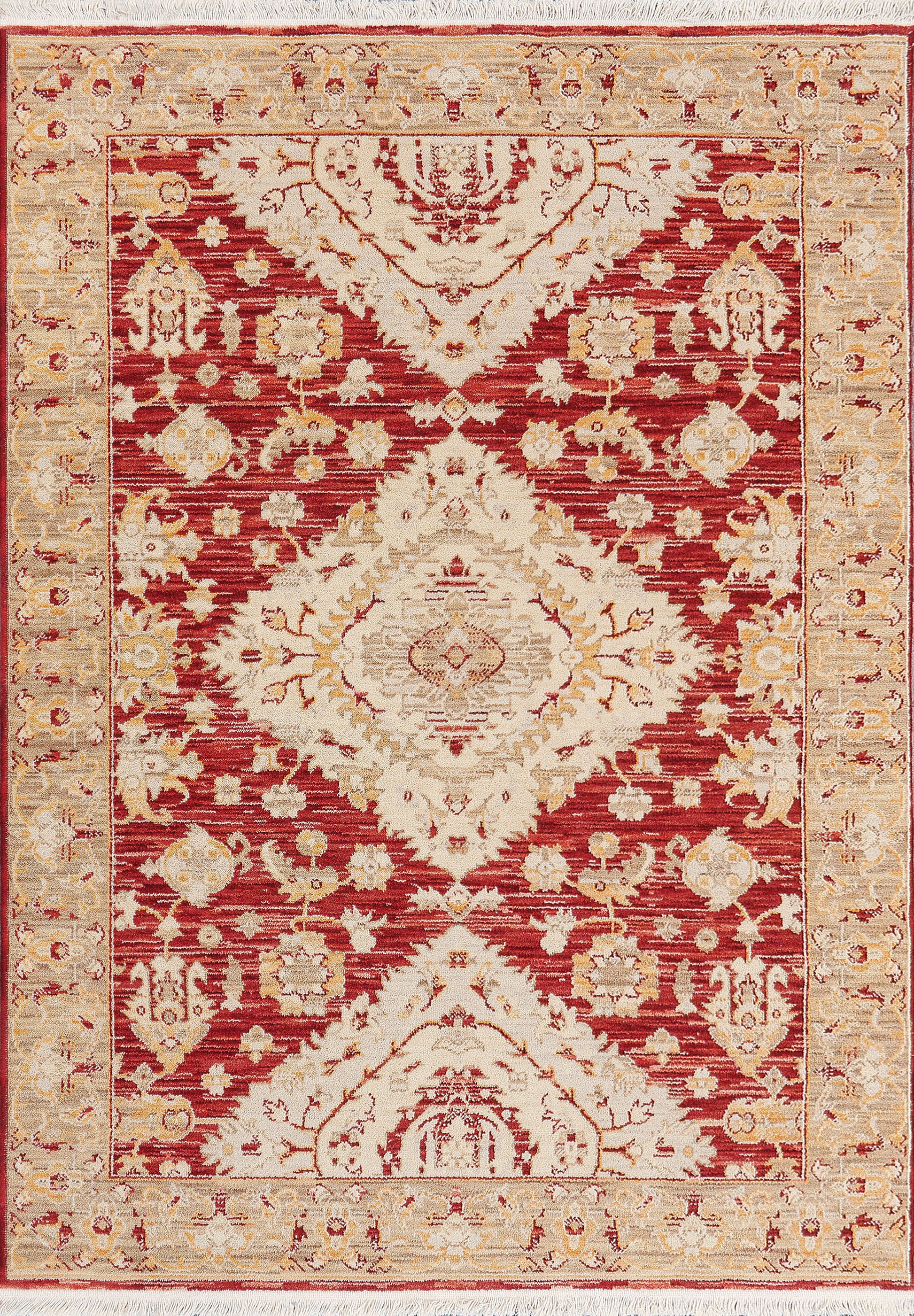 Dynamic Rugs Wade  Red Beige Multi  Traditional