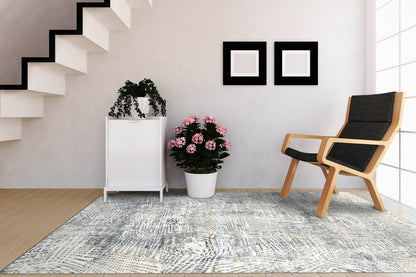 Dynamic Rugs Zen  Grey Blue  Contemporary