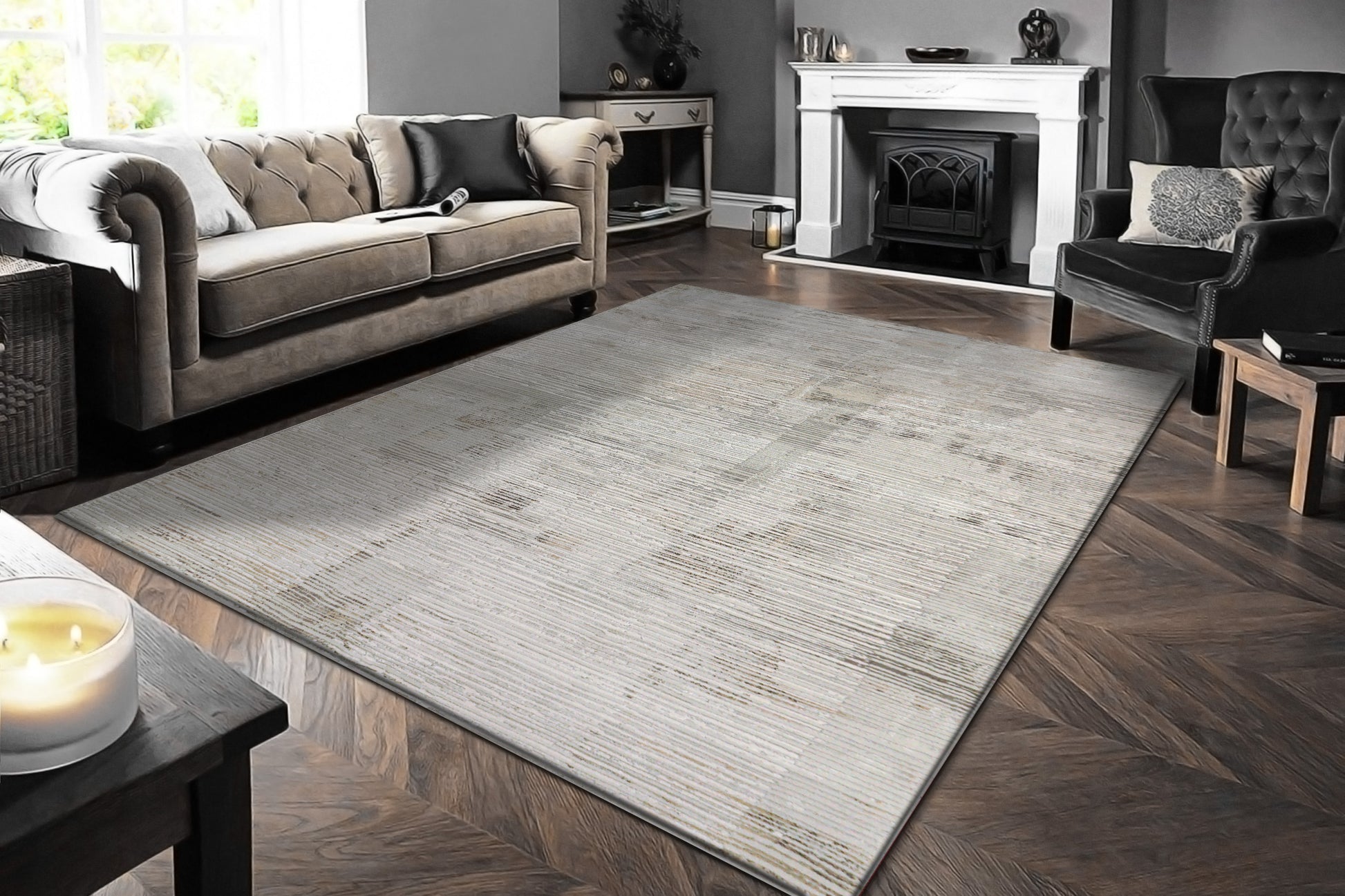 Dynamic Rugs Renaissance  Ivory Grey  Modern