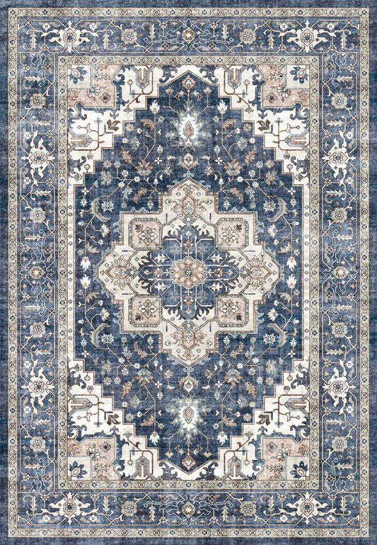 Dynamic Rugs Elise  Navy Ivory  Traditional