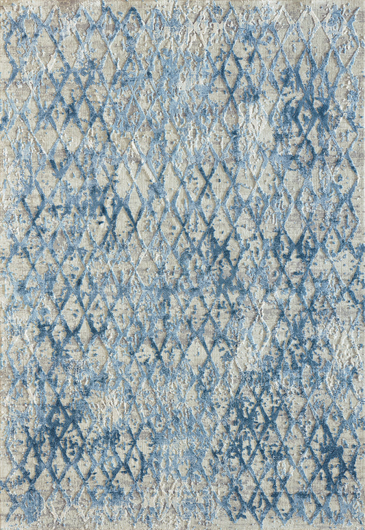 Dynamic Rugs Quartz  Ivory Blue  Traditional
