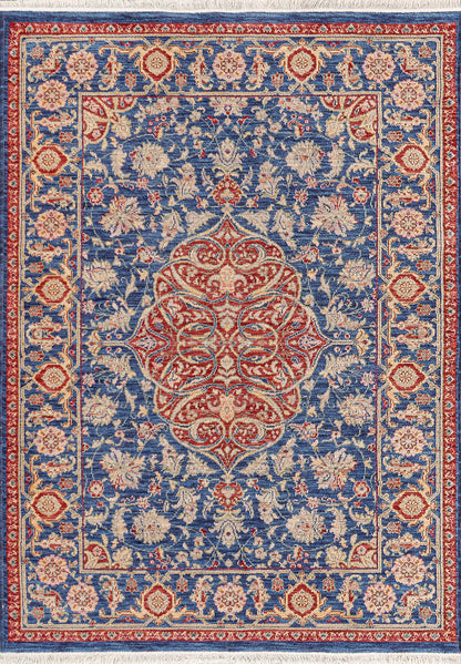 Dynamic Rugs Wade  Navy Red Multi  Traditional
