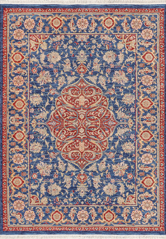 Dynamic Rugs Wade  Navy Red Multi  Traditional