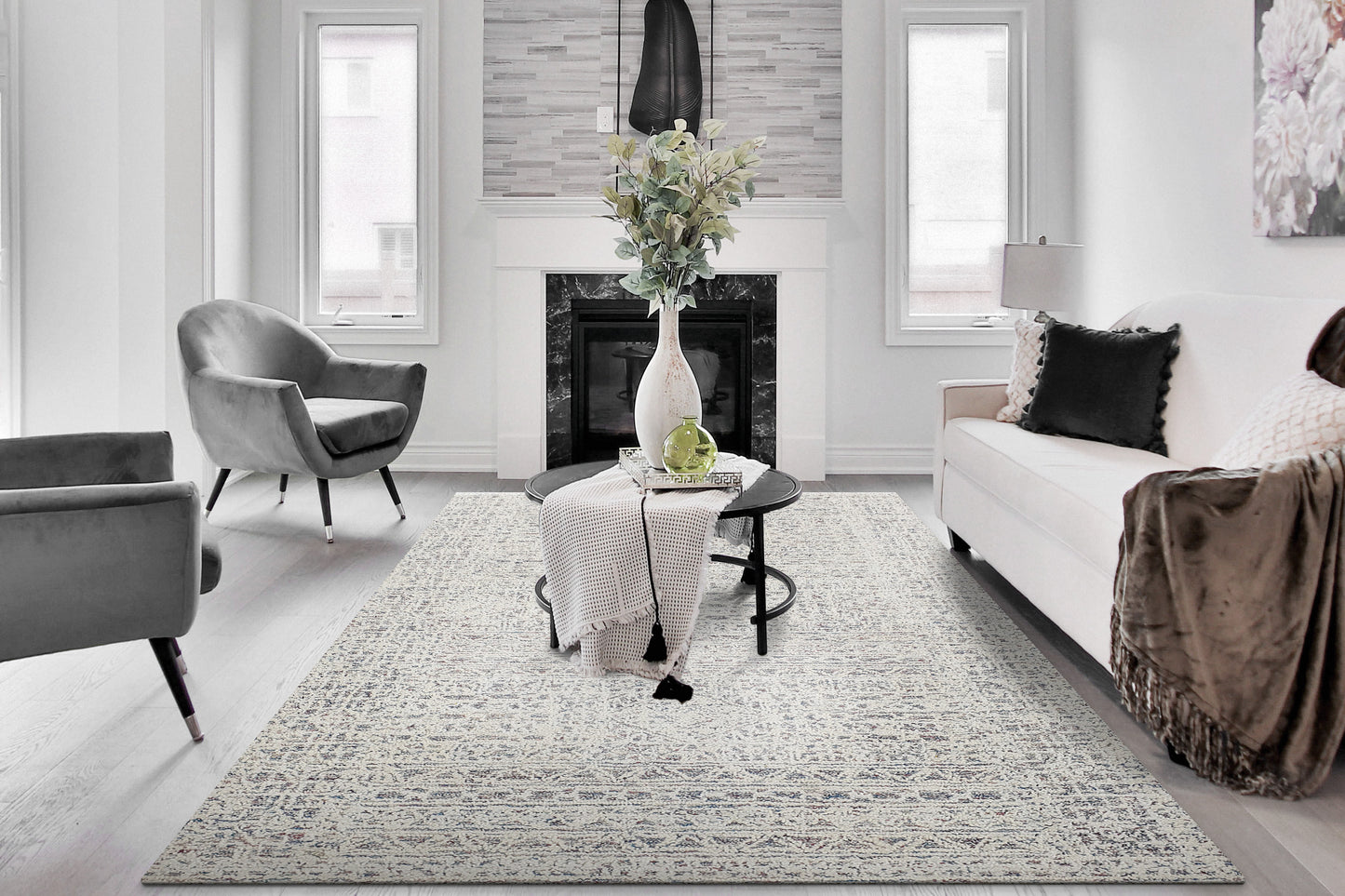 Dynamic Rugs Vigo  Taupe Charcoal Ivory  Modern