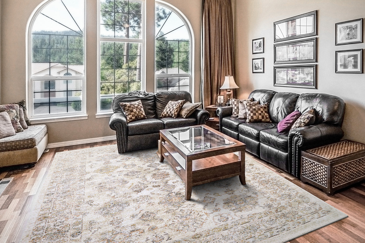 Dynamic Rugs Rojin  Grey Beige Multi  Transitional