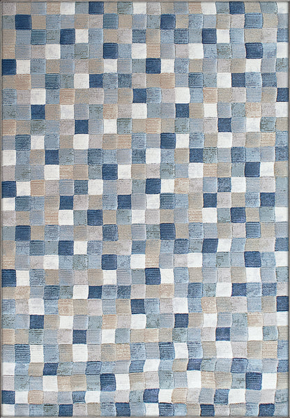 Dynamic Rugs Eclipse  Multi Blue  Contemporary