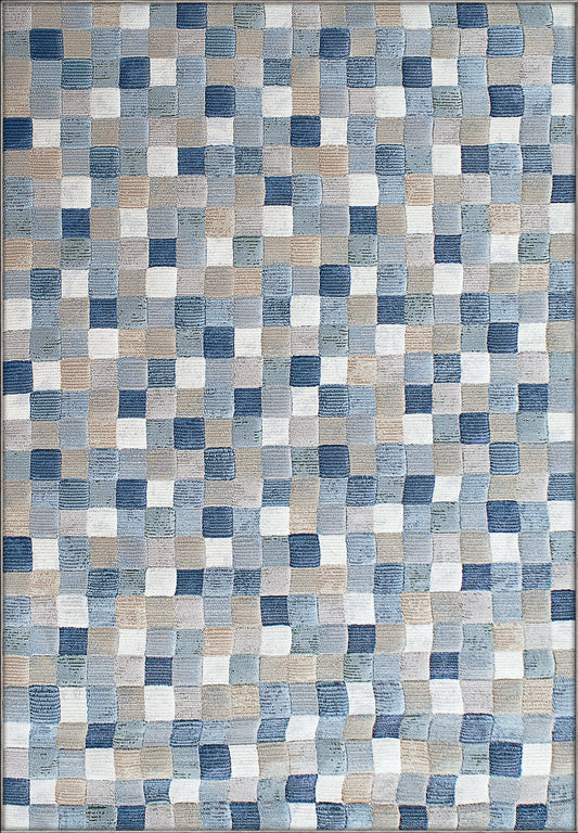 Dynamic Rugs Eclipse  Multi Blue  Contemporary