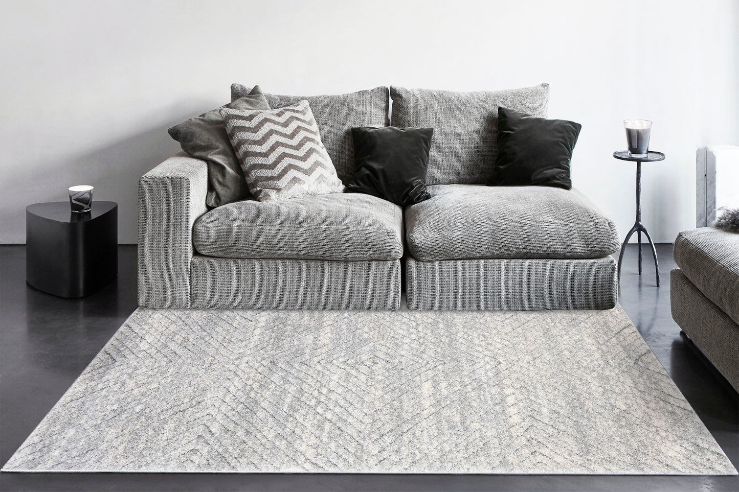 Dynamic Rugs Pike  Grey Dark Grey  Modern