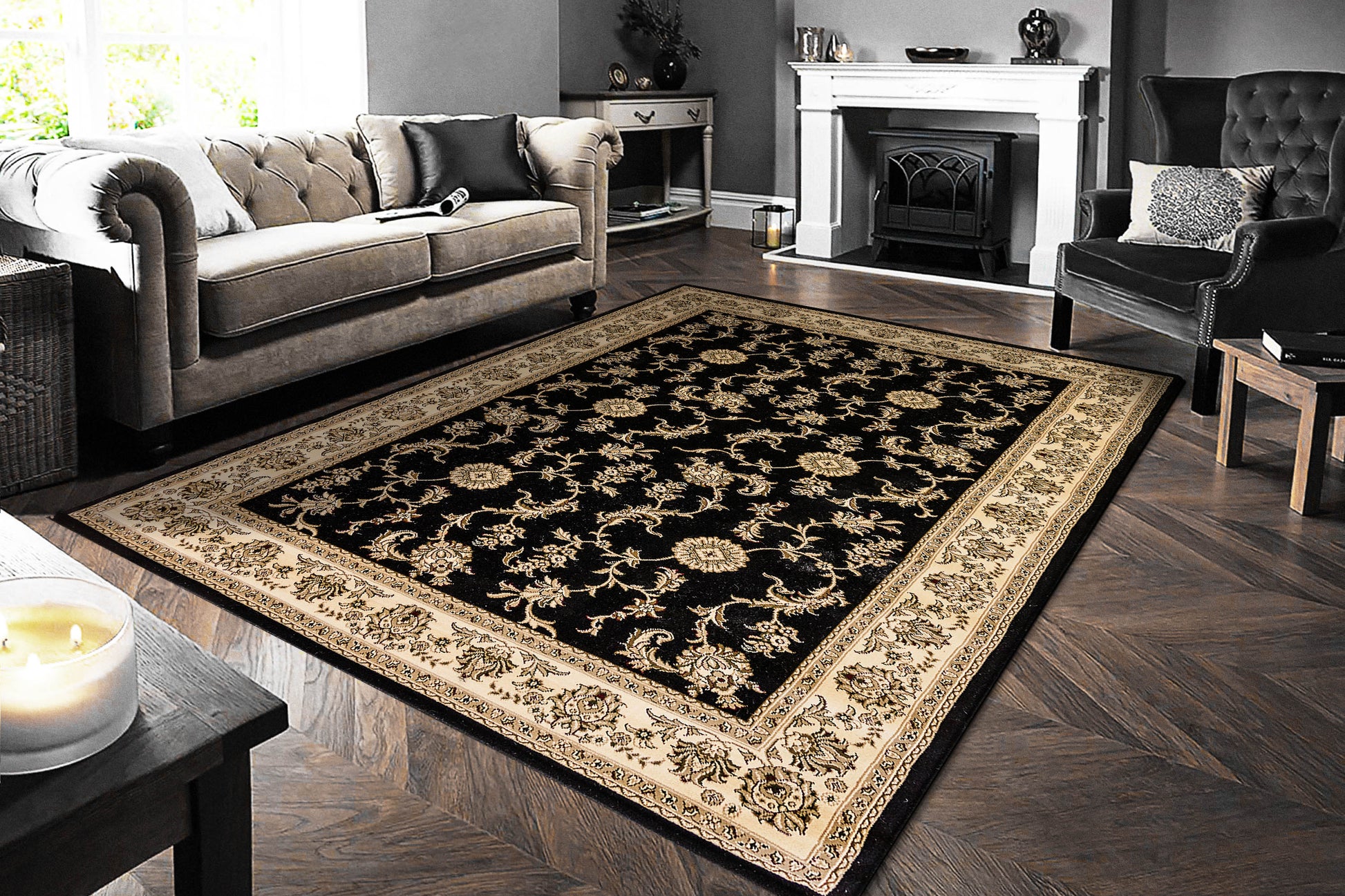 Dynamic Rugs Legacy  Black  Traditional
