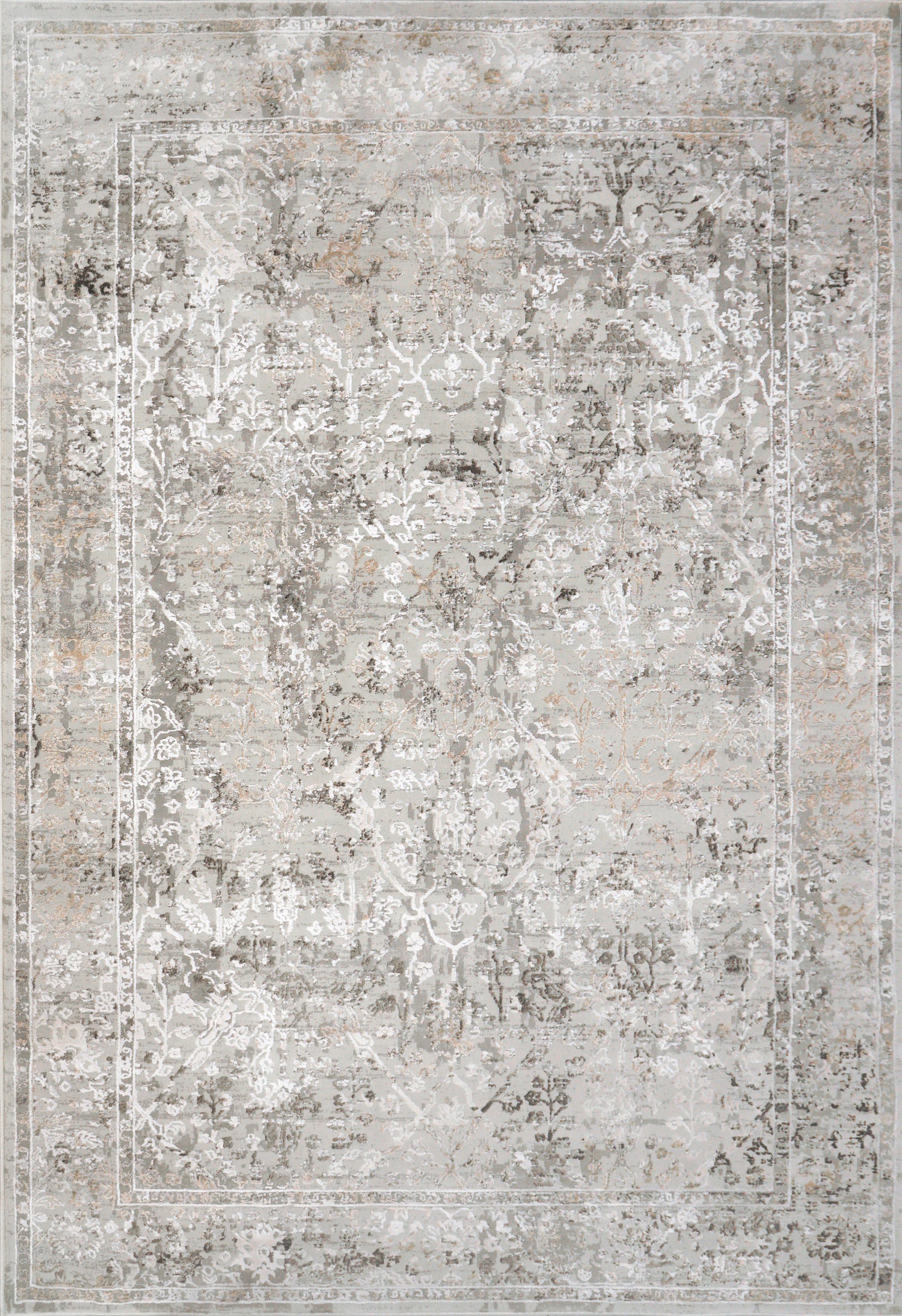 Dynamic Rugs Renaissance  Ivory Grey Rust  Transitional