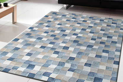 Dynamic Rugs Eclipse  Multi Blue  Contemporary