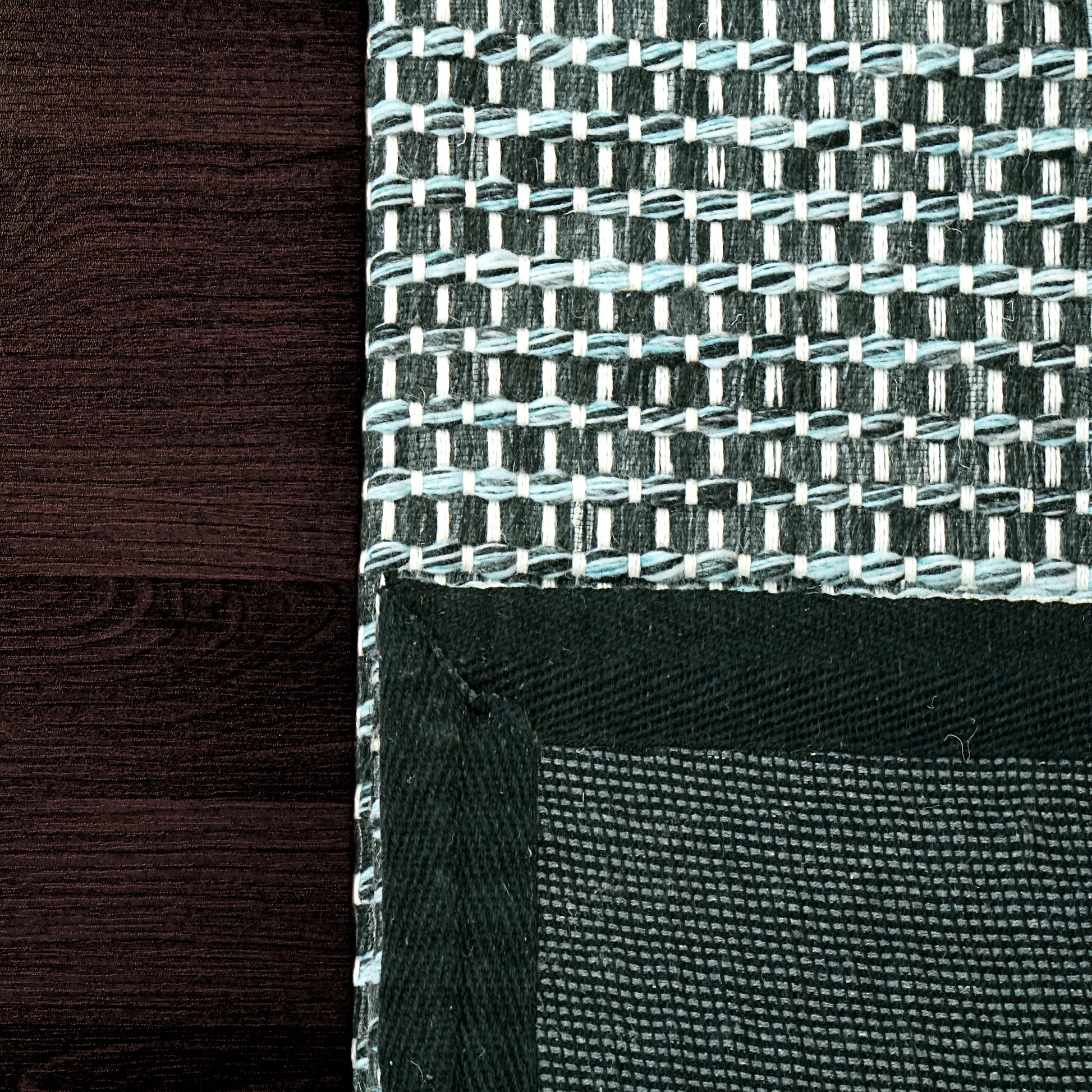 Dynamic Rugs Enchant  Aqua Black  Solid