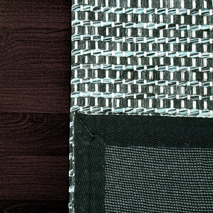 Dynamic Rugs Enchant  Aqua Black  Solid
