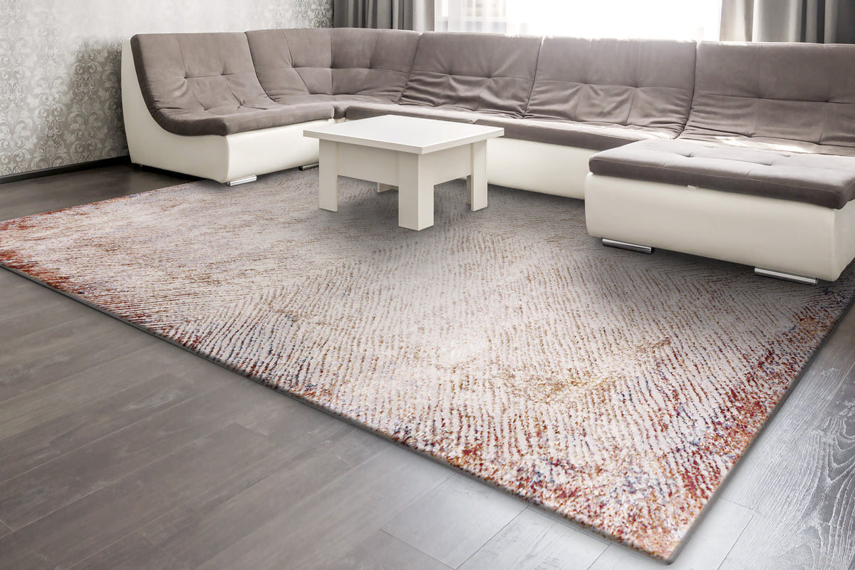 Dynamic Rug Michelle Dynamic Rugs Obsession 9532 Cream Red Modern Machine-Made Rug | Atlanta ...