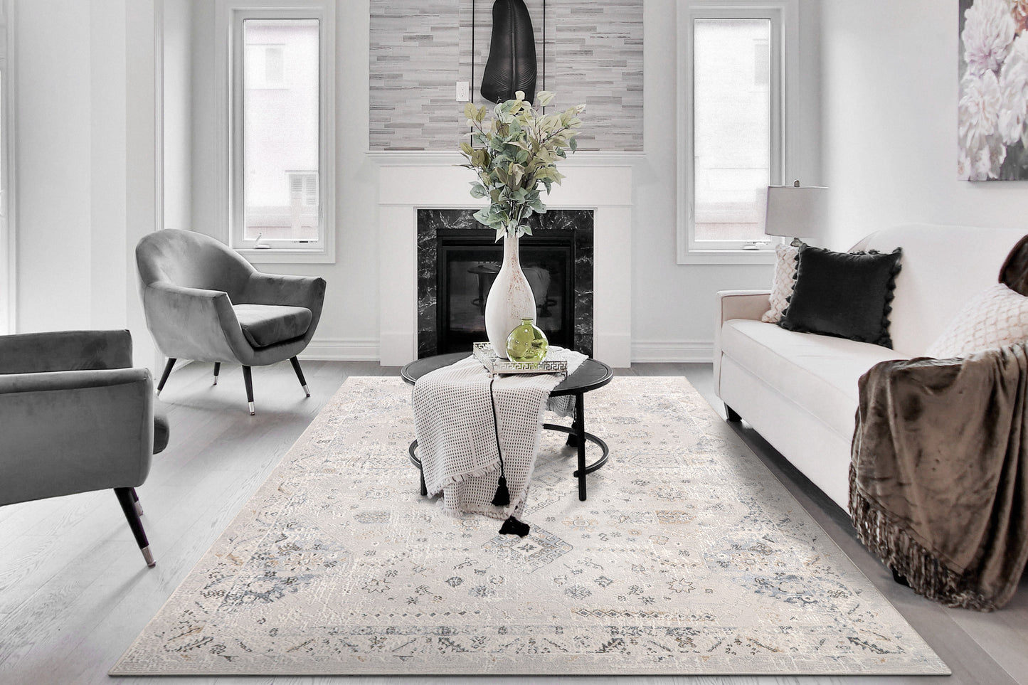 Dynamic Rugs Marina  Grey Blue  Transitional