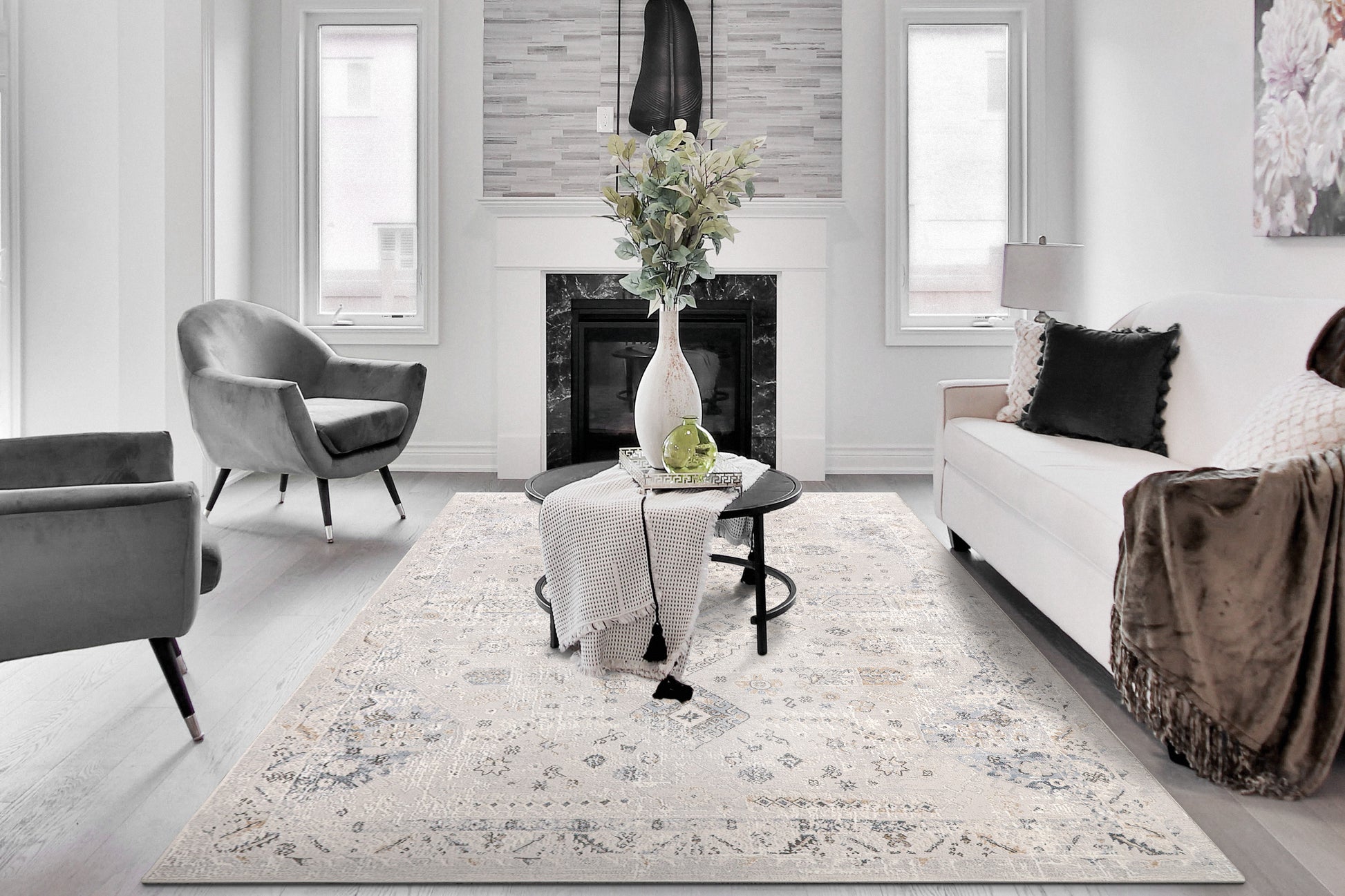 Dynamic Rugs Marina  Grey Blue  Transitional