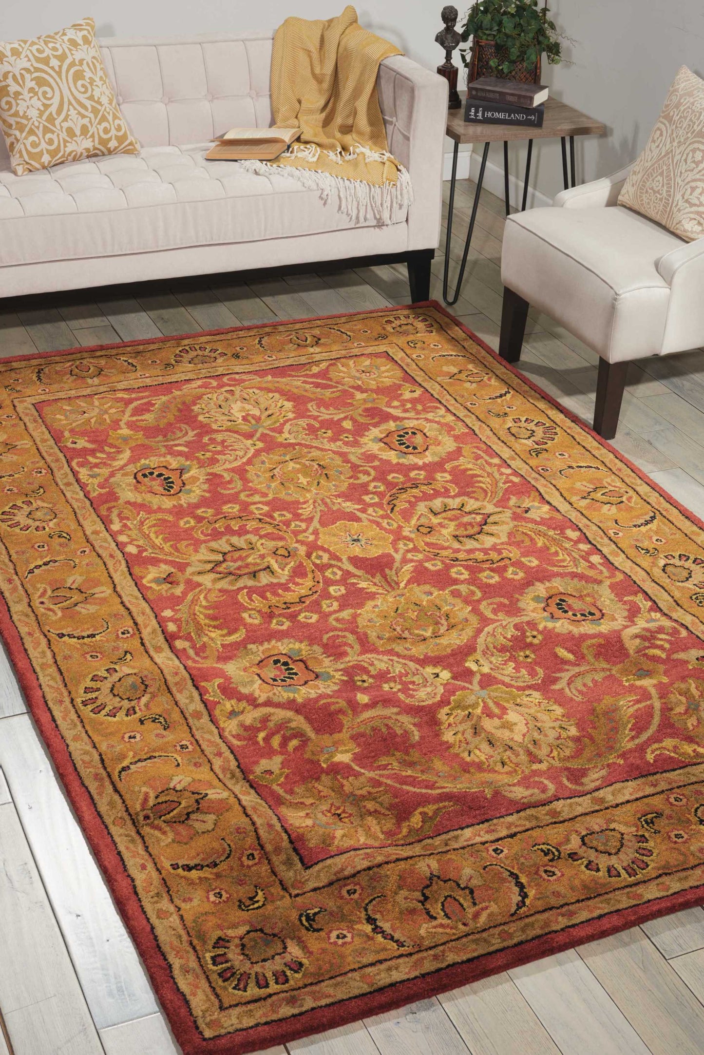 Nourison Home Jaipur  Burgundy  Traditional