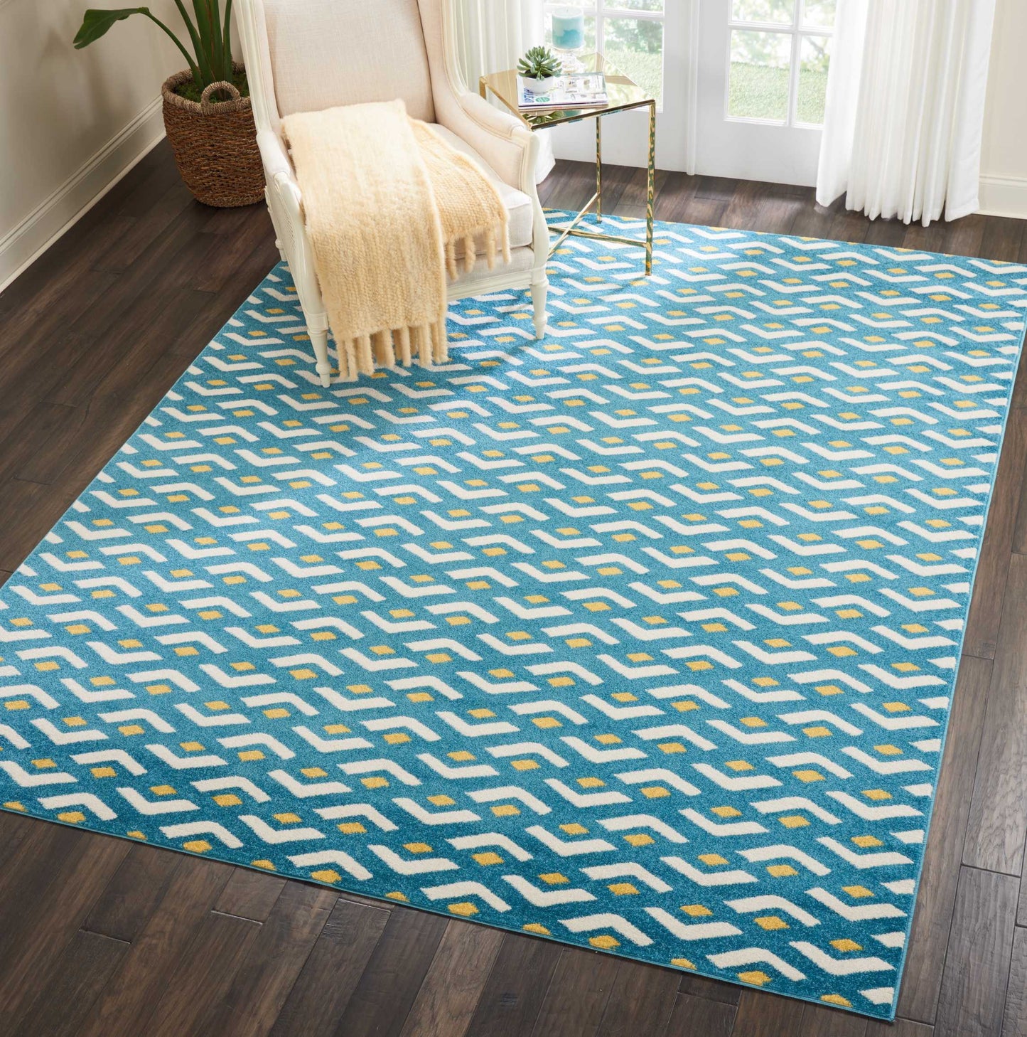Nourison Home Harper  Blue  Contemporary