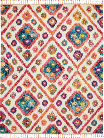 Nourison Home Nomad NMD03 Ivory Pink Transitional Power-loomed Rug