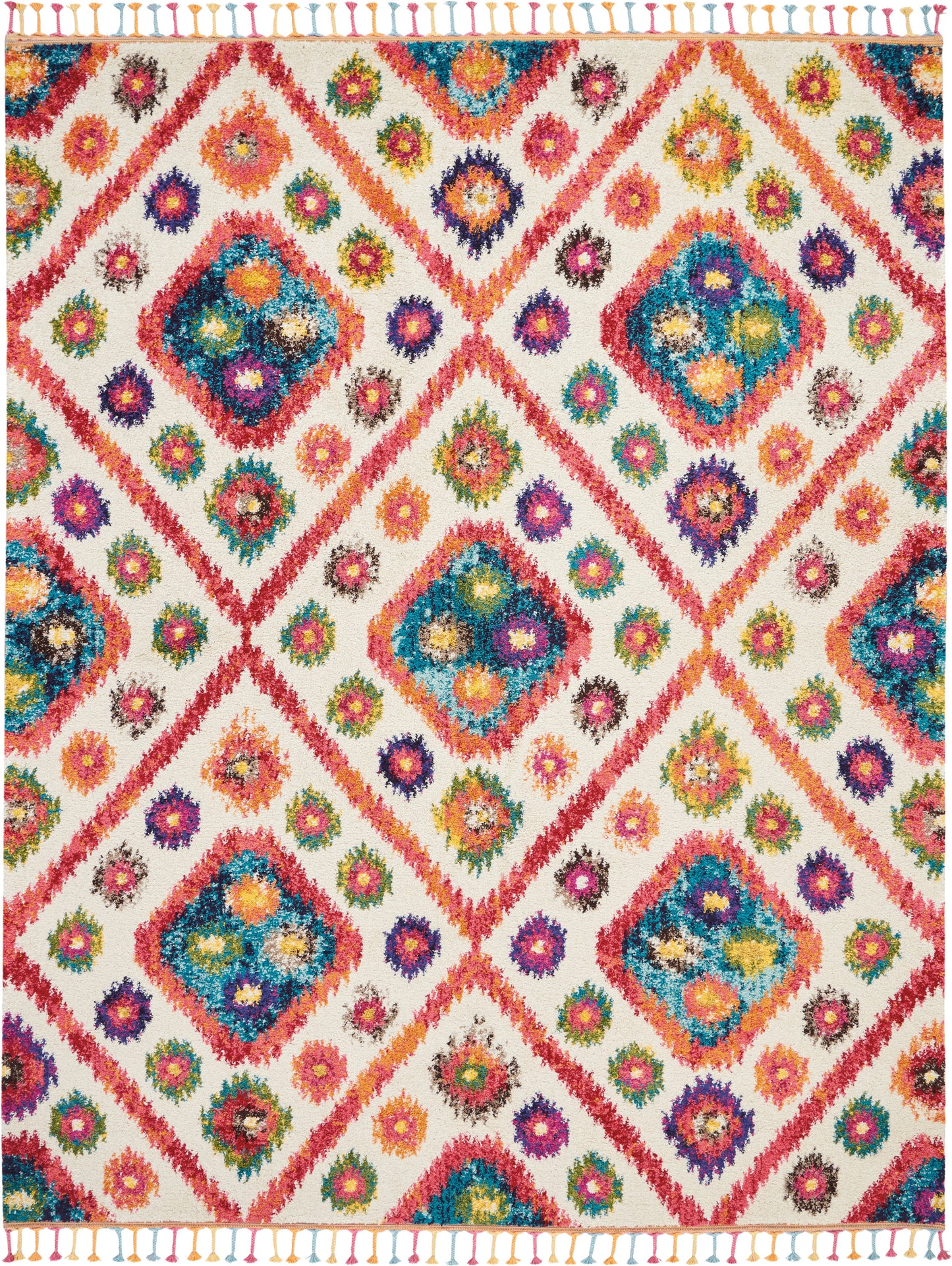 Nourison Home Nomad NMD03 Ivory Pink Transitional Power-loomed Rug