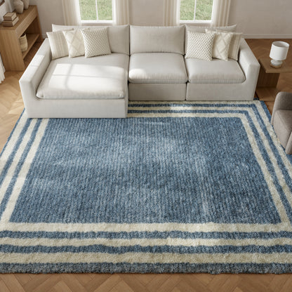 Nourison Home Pacific Shag  Blue Ivory  Contemporary