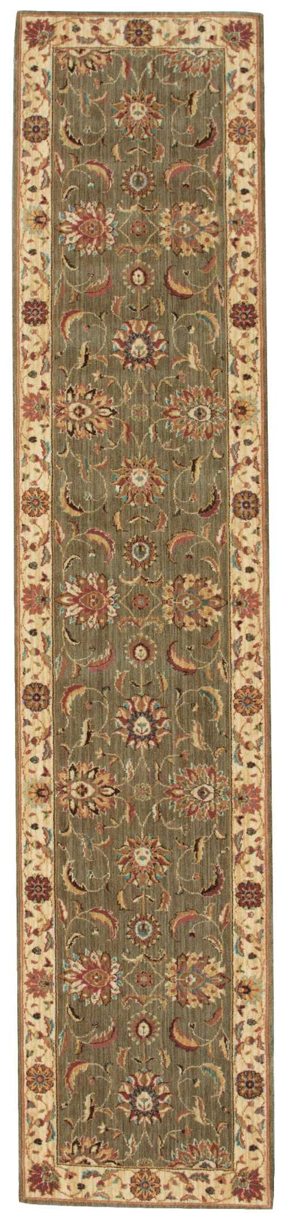 Nourison Home Living Treasures LI04 Green Traditional Loom-woven Rug