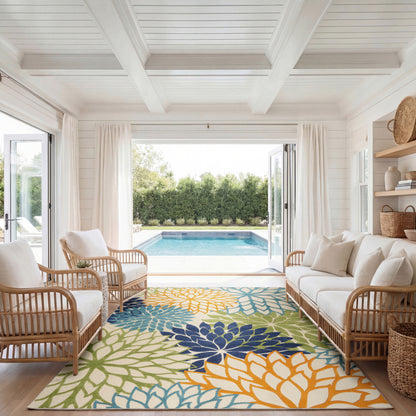 Nourison Home Aloha  Multicolor  Contemporary