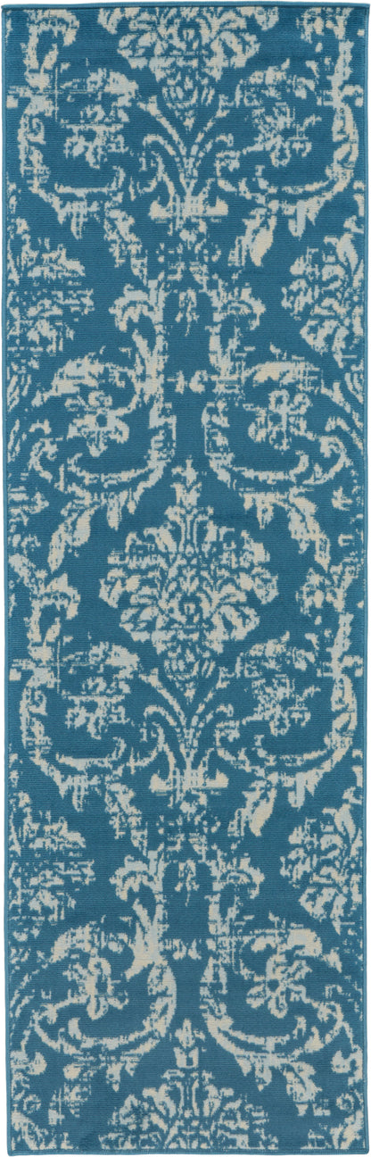 Nourison Home Jubilant JUB09 Blue Transitional Power-loomed Rug