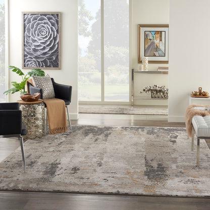 Nourison Home Tangra  Cream Grey  Contemporary