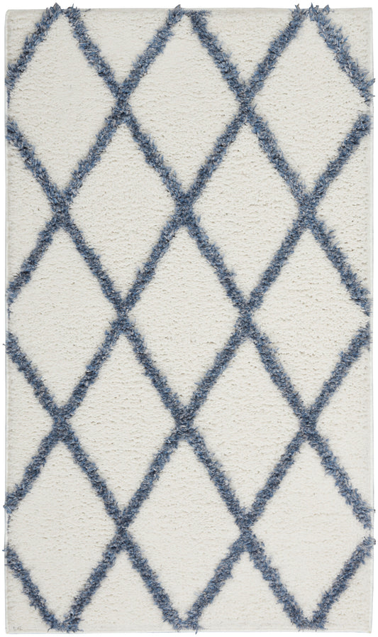 Nourison Home Feather Soft  Ivory Blue  Contemporary
