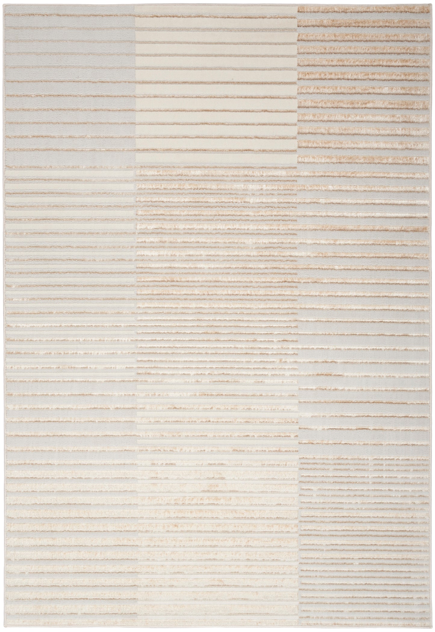 Nourison Home Splash BSK04 Beige Silver Contemporary Power-loomed Rug
