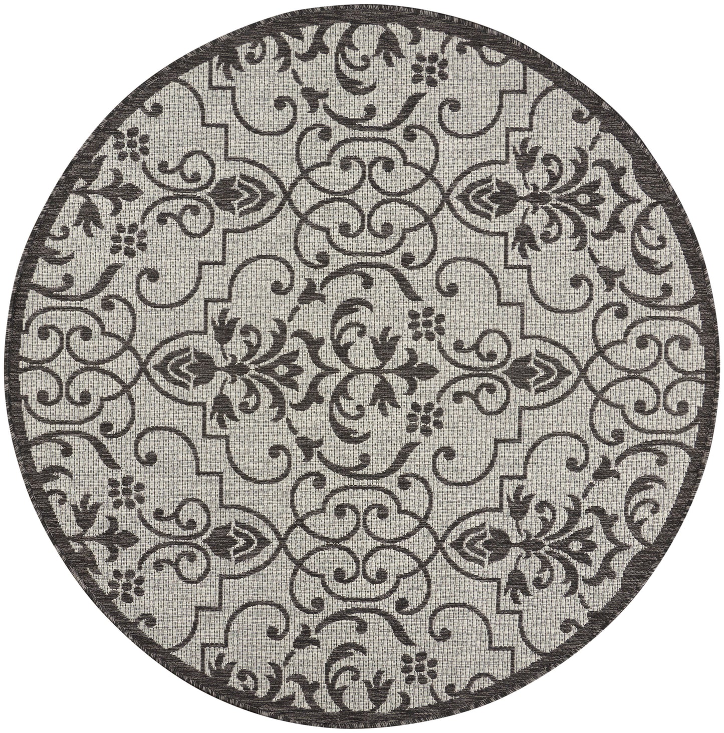 Nourison Home Country Side CTR04 Ivory Charcoal Transitional Power-loomed Rug