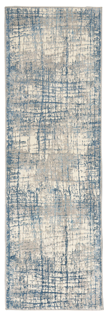 Calvin Klein CK950 Rush CK950 Ivory Blue Contemporary Power-loomed Rug
