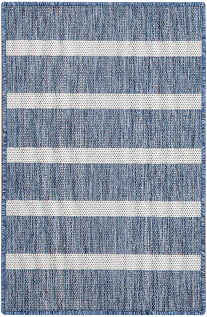 Nourison Home Positano POS03 Navy Ivory Contemporary Power-loomed Rug