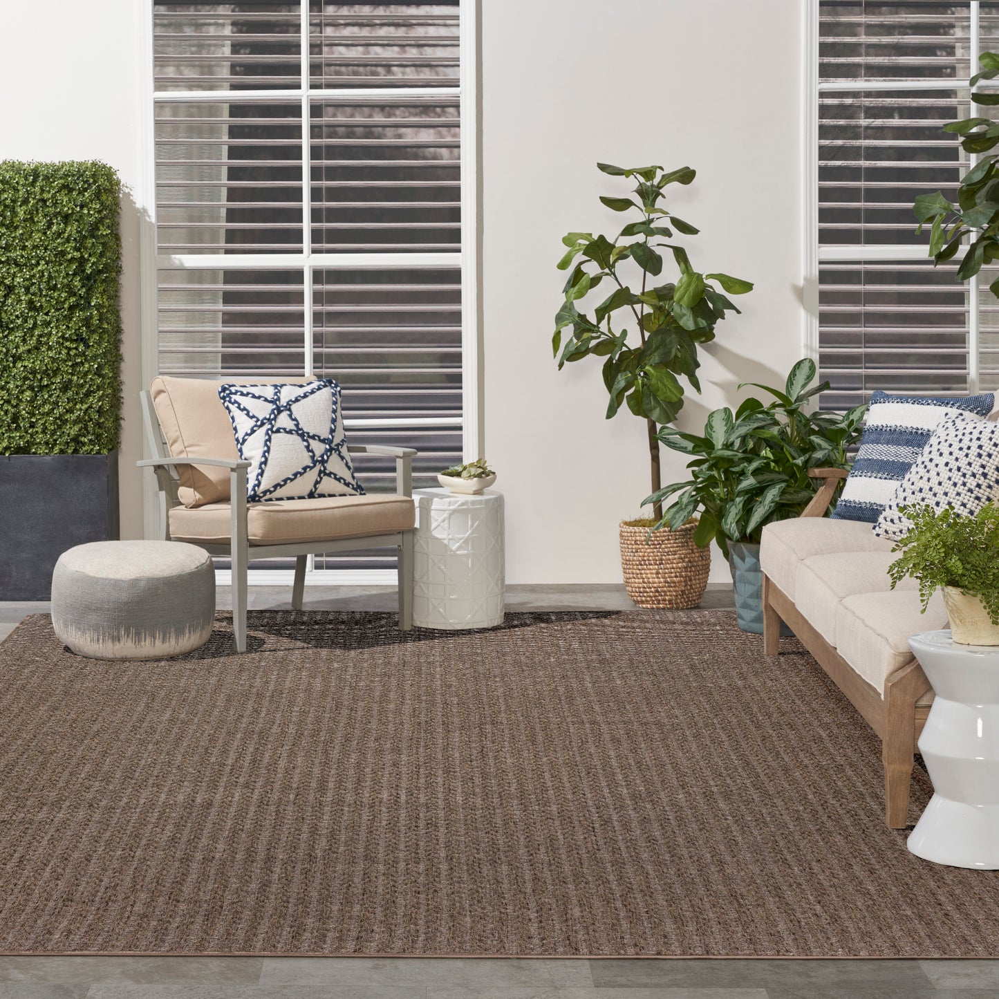 Nourison Home Tulum  Brown  Contemporary