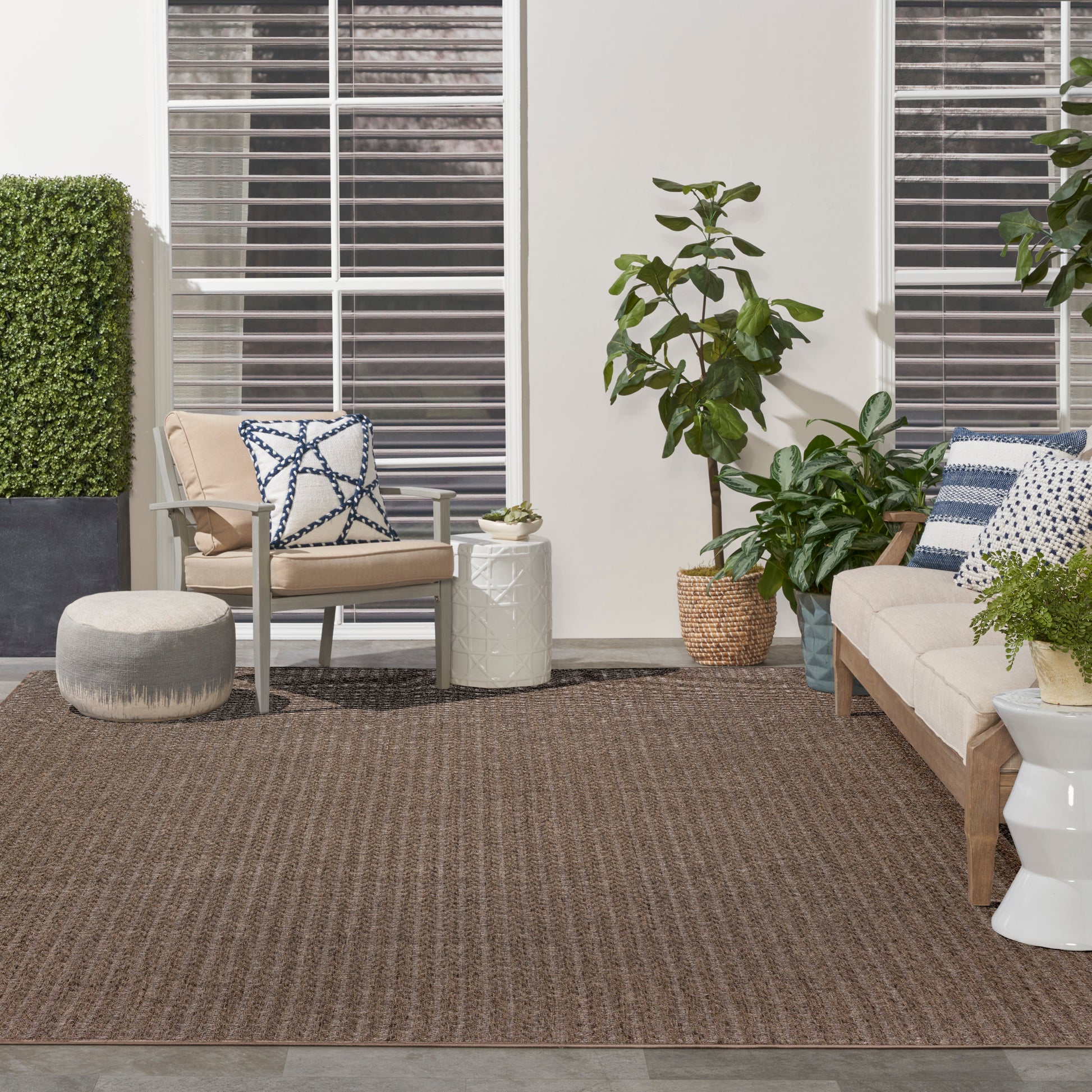 Nourison Home Tulum  Brown  Contemporary