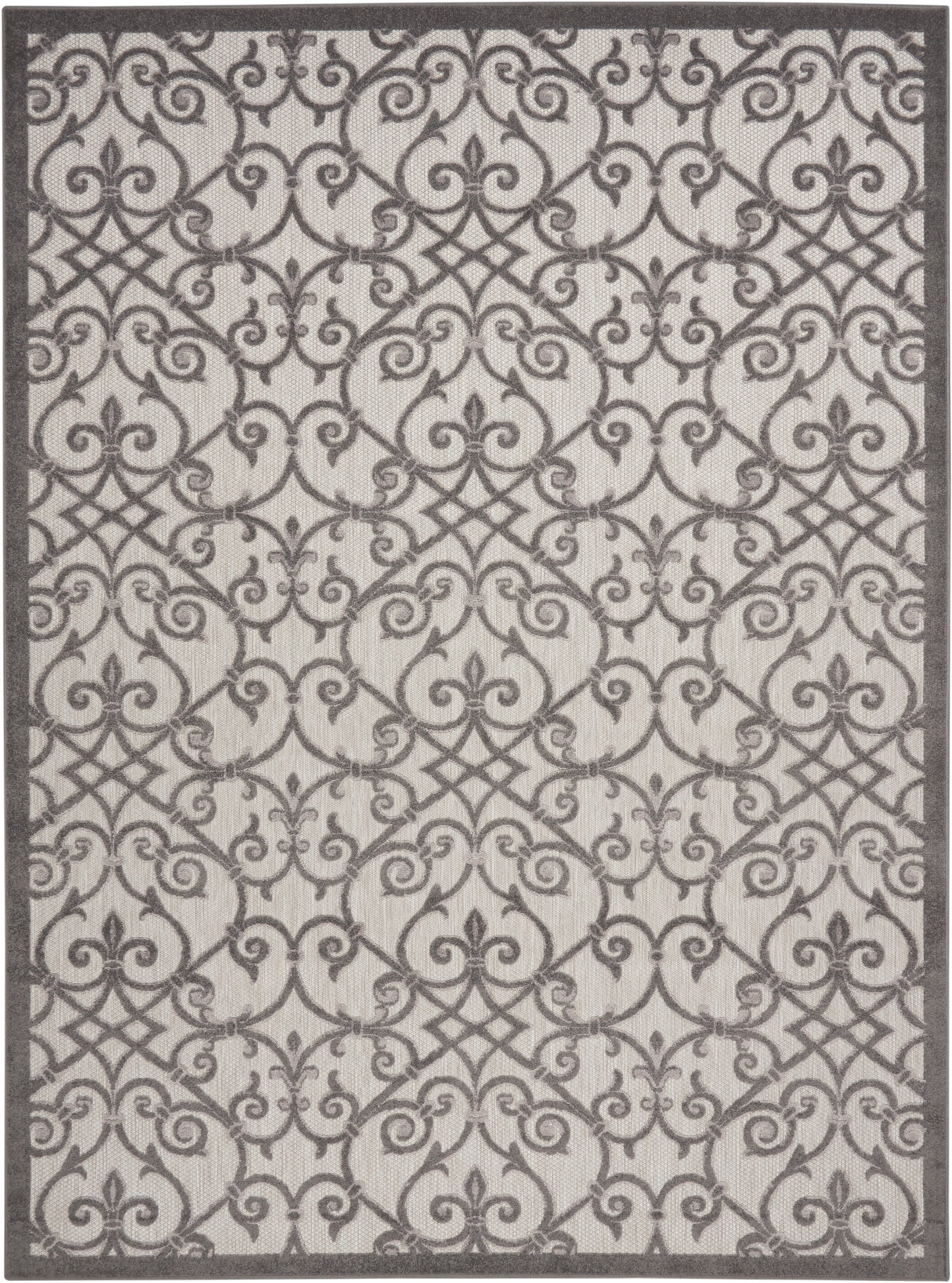 Nourison Home Aloha  Grey Charcoal  Contemporary