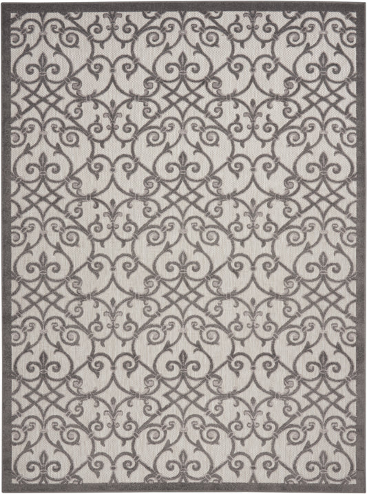 Nourison Home Aloha  Grey Charcoal  Contemporary