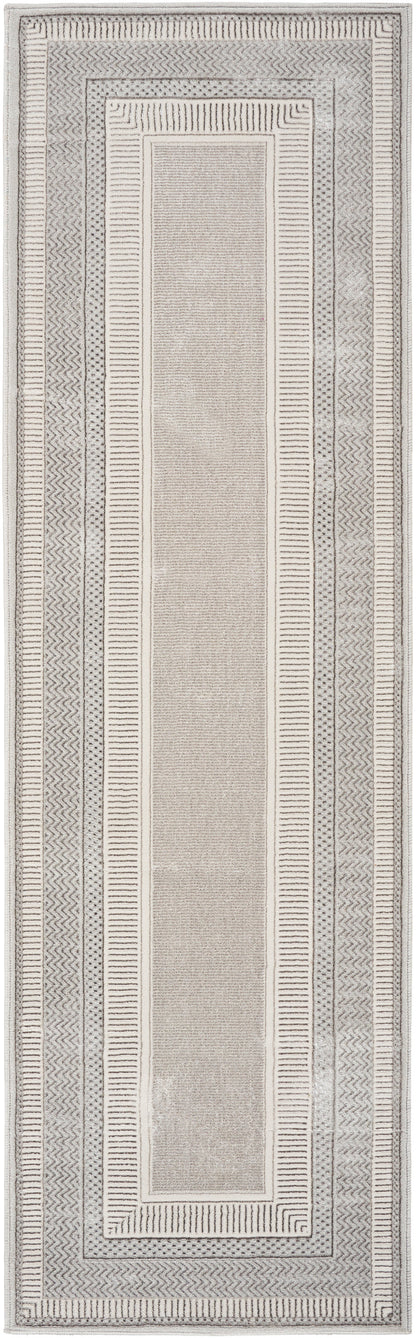 Nourison Home Glitz GLZ07 Silver Contemporary Power-loomed Rug