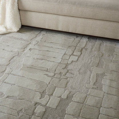 Nourison Home Symmetry  Ivory Beige  Contemporary