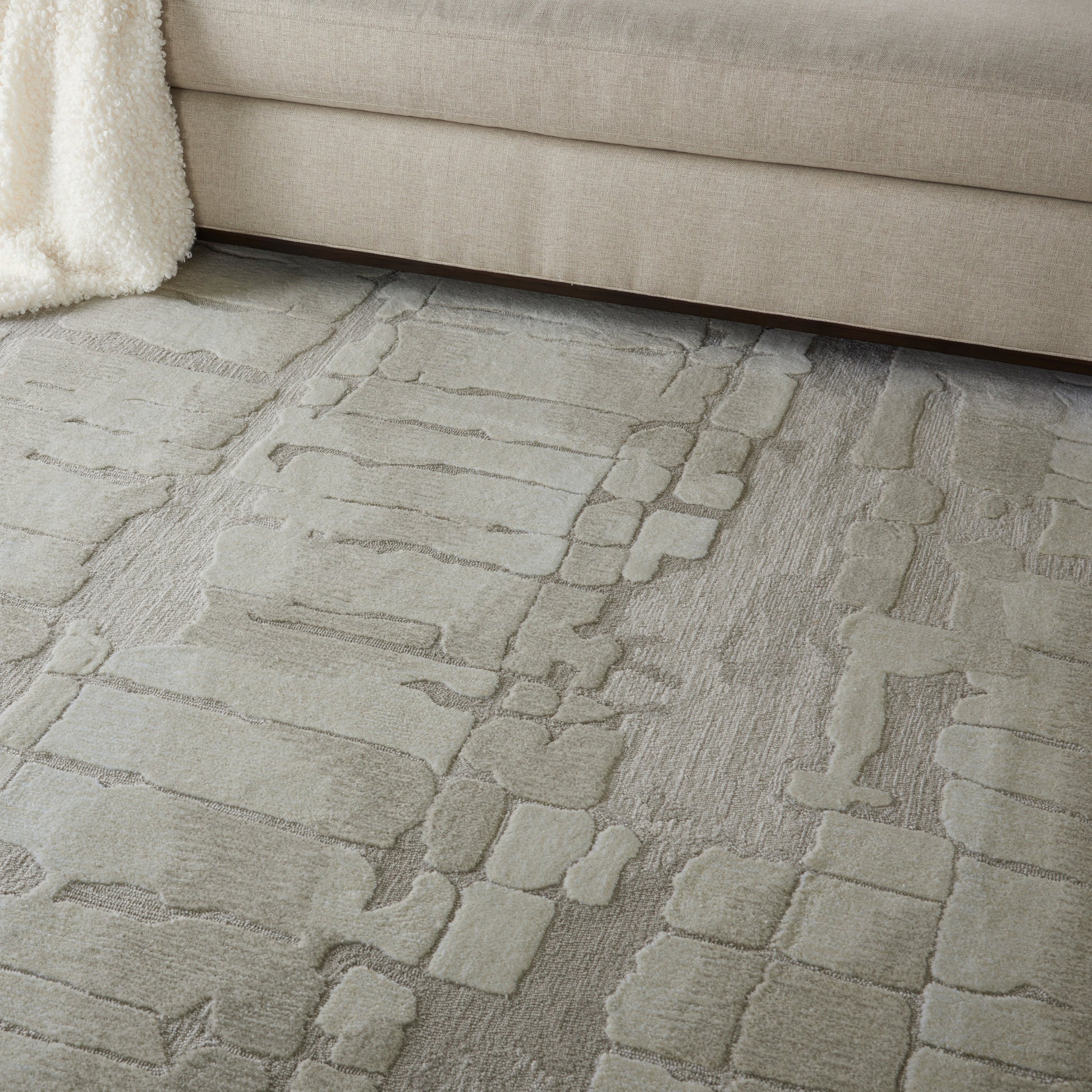 Nourison Home Symmetry  Ivory Beige  Contemporary