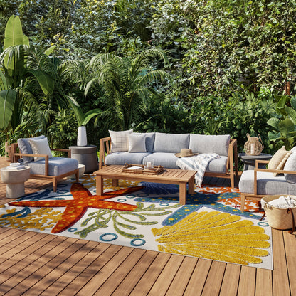 Nourison Home Aloha  Multicolor  Contemporary