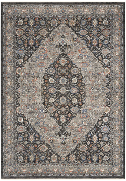 Nourison Home Starry Nights STN11 Grey Blue Traditional Loom-woven Rug