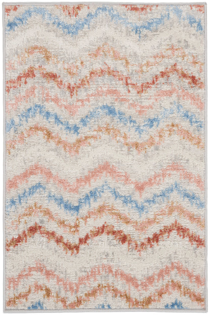 Nourison Home Elation ETN04 Ivory Multicolor Contemporary Power-loomed Rug