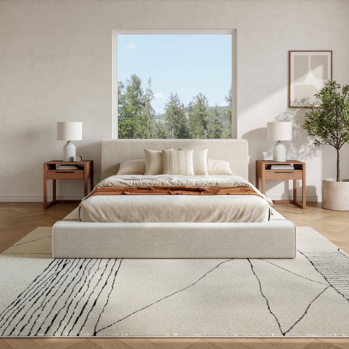 Nourison Home Modern Comfort  Ivory Black  Contemporary