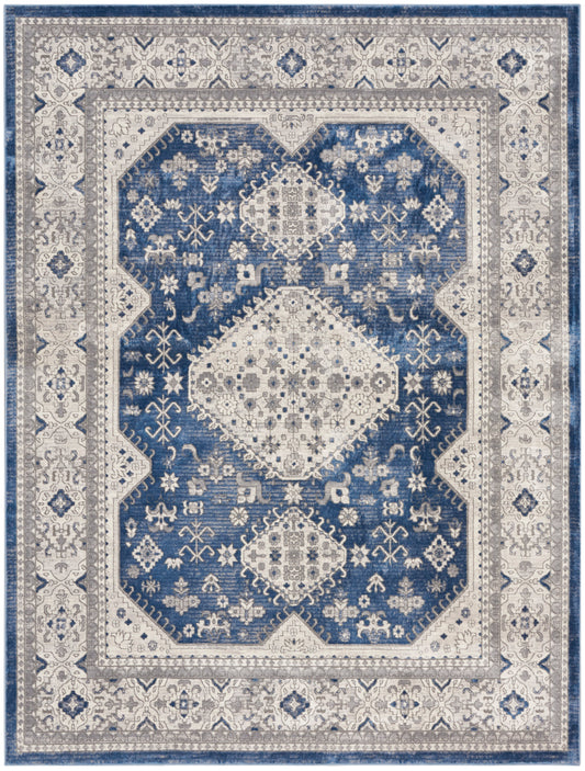 Nourison Home Series 4  Grey Navy  Traditional