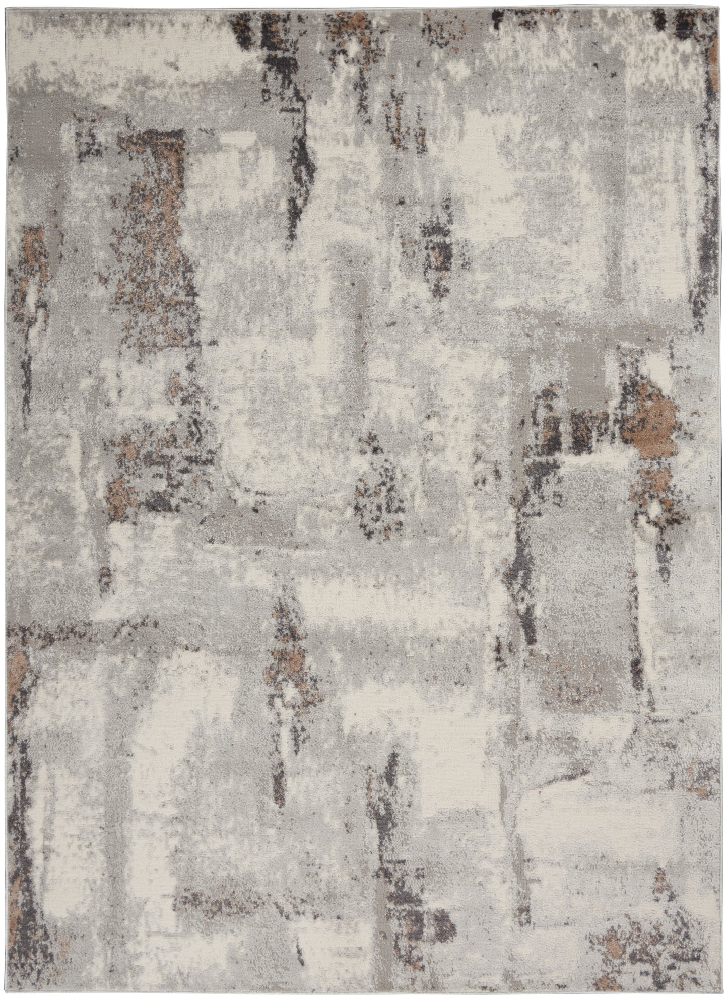 Nourison Home Elation ETN06 Grey Ivory Contemporary Power-loomed Rug